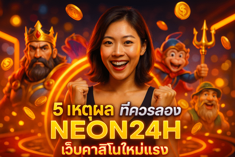 5 เหตุผลที่ควรลอง NEON24H เว็บคาสิโนใหม่แรง
